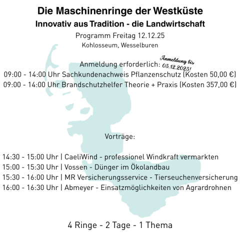 MR Westküstenmesse Programm Freitag