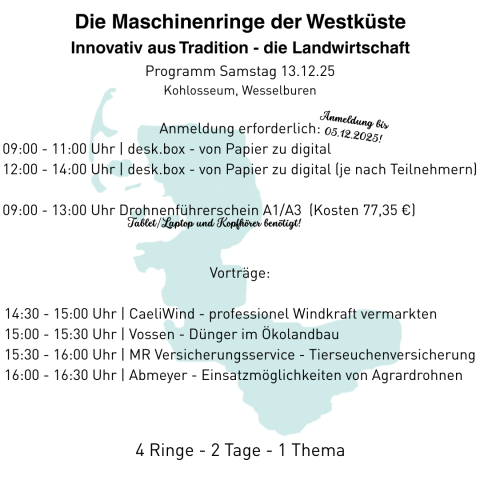 MR Westküstenmesse Programm Samstag